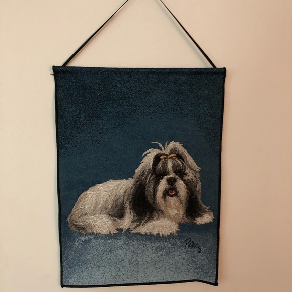 Shih Tzu Tapestry by Linda Picken - 18” x 13” - Picture 1 of 3